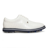 G/Fore G/Lock Croc-Embossed Gallivanter Golf Shoes - Snow