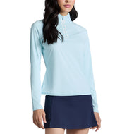 G/Fore Women's Silky Tech Nylon 1/4 Zip Golf Pullover - Daybreak