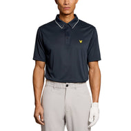 Lyle&Scott对比鲜明的衣领高尔夫球球衫 - 黑暗海军
