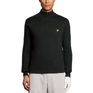 Lyle&Scott高尔夫1874年四分之一ZIP跳线 - 喷气式黑色