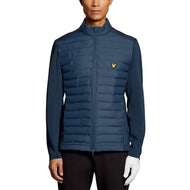 Lyle&Scott Hybrid quilted全拉链高尔夫球外套 - 莱德蓝色