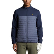 Lyle & Scott 运动抓绒混合高尔夫夹克 - 真靛蓝/钢靛蓝