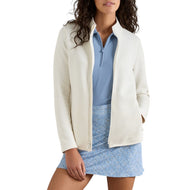 Peter Millar Women's Lumi-Knit Performance Full Zip - Soft White