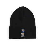 RLX Ralph Lauren Polo Bear 羊毛高尔夫毛线帽 - 黑色