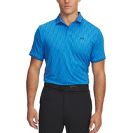 Under Armour Drive Sport Jacquard Golf Polo Shirt - Blue Atlantis/Midnight Navy