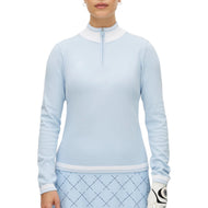 Rohnisch Women's Kora Knitted Half Zip Golf Pullover - Skyway