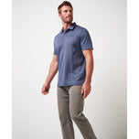 Travis Mathew Zinna 2.0高尔夫衬衫 - 情绪靛蓝/复古靛蓝