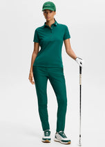 J.Lindeberg 女式 Tour Tech 高尔夫 Polo 衫 - 森林生物群落
