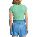 RLX Ralph Lauren妇女伸展船员T恤 - 度假村绿色Heather