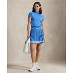 RLX RALPH LAUREN女子短袖模拟脖子套头衫 - 夏季蓝色