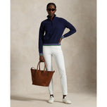 RLX RALPH LAUREN女子Coolmax羊毛1/4拉链套头衫 - 精制海军