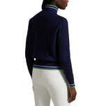 RLX RALPH LAUREN女子Coolmax羊毛1/4拉链套头衫 - 精制海军