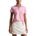 RLX Ralph Lauren 女式 Tour Pique 高尔夫 Polo 衫 - 浅粉色/陶瓷白/雾蓝色