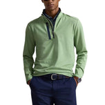RLX Ralph Lauren Driver Luz Perf 球衣 1/4 拉链高尔夫中层 - 内陆绿色希瑟