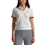 RLX Ralph Lauren Women's Tour Pique Golf Shirt - Ceramic White/Refined Navy