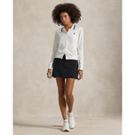 RLX Ralph Lauren妇女棉花混合Knit开衫 - 白色飞溅/Polo Black