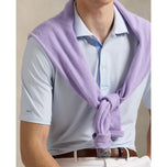 RLX Ralph Lauren Classic Fit Printed Airflow Golf Polo Shirt - Office Blue Square Key