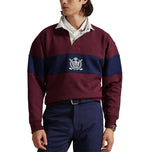 RLX Ralph Lauren Classic Fit Double-Knit Tech Collar Pullover - Rich Ruby/Refined Navy