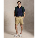RLX Ralph Lauren 高性能弹力网眼高尔夫 Polo 衫 - 精致海军蓝