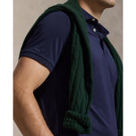 RLX Ralph Lauren 高性能弹力网眼高尔夫 Polo 衫 - 精致海军蓝