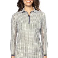 Golftini Women's Cool Girl Long Sleeve Golf Polo Shirt - Vespa