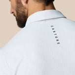 Castore Club Golf Ball Printed Polo Golf Shirt - White/Midnight Navy