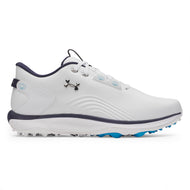 Under Armour Drive Fade 2 Spikeless Golf Shoes - White/Metallic Silver