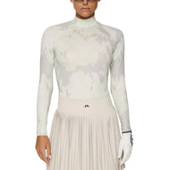 J.Lindeberg Women's Ella Print Compression Golf Shirt - Warp Ambrosia