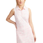 G/Fore Women's Camo Silky Tech Nylon Sleeveless Golf Polo - Cameo