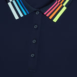 G/Fore Women's Contrast Collar Silky Tech Long Sleeve Golf Polo Shirt - Twilight