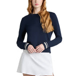 G/Fore 女式棉混纺圆领高尔夫毛衣 - 暮光色