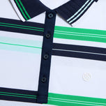 G/Fore Women's Engineered Stripe Tech Pique Golf Polo Shirt - Snow