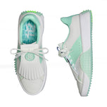 G/Fore Women's G.112穿孔皮革Kiltie高尔夫球鞋 - 雪/薄荷