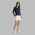 G/Fore Women's Pointelle G Crewneck Golf Sweater - Twilight