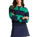 G/Fore Women's Rugby Wool Golf Sweater Polo - Twilight/Dark Clover