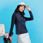 G/Fore Women's Stretch Nylon 1/4 Zip Golf Pullover - Twilight