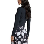 G/Fore 女式 Silky Tech 1/4 拉链长袖高尔夫 Polo 衫 - 缟玛瑙