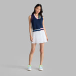 G/Fore Women's Engineered Stripe Sweater Golf Vest - Twilight