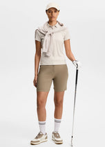 J.Lindeberg 女式 Tour Tech 高尔夫 Polo 衫 - Moonbeam 混色