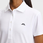 J.Lindeberg 女式 Bridge 高尔夫 Polo 衫 - 白色
