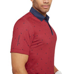 Galvin Green Marley Breathable Golf Polo Shirt - Red/Navy
