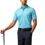 Glenmuir Gullane Performance Polo Golf Shirt - White/ Lagoon