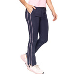 Golftini Women's Stretch Ankle Golf Pants - Navy/Rose Pink