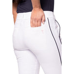 Golftini Women's Stretch Ankle Golf Pants - White/Navy