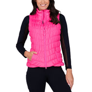 IBKUL Women's Solid Golf Vest - Hot Pink