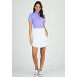 IBKUL Women's Straight 17.5" Golf Skort - White