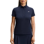 J.Lindeberg 女式 Bridge 高尔夫 Polo 衫 - JL 海军蓝
