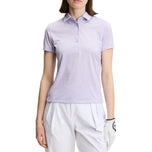 J.Lindeberg 女式 Caitlyn 高尔夫 Polo 衫 - 斜纹桥希瑟佩斯利图案