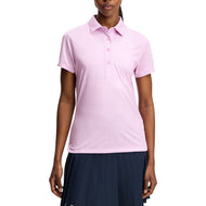 J.Lindeberg 女式 Caitlyn 高尔夫 Polo 衫 - 偏置桥兰花白色