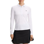 J.Lindeberg Women's Flor Long Sleeve Golf Polo Shirt - White